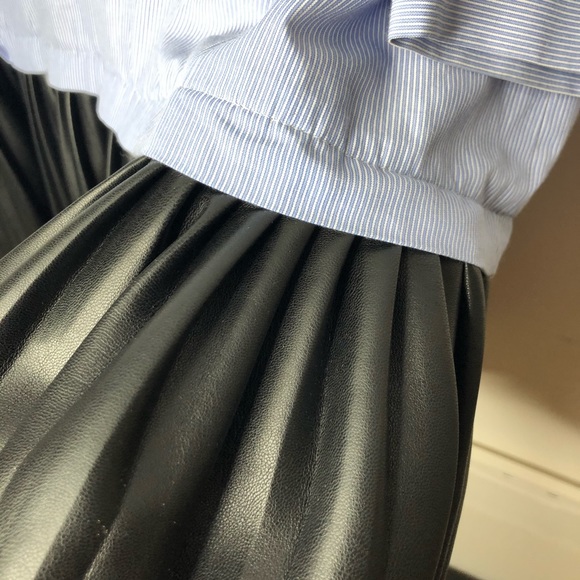 Leather skirt with a button down shirt! - Picture 3 of 5